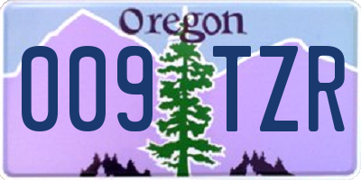 OR license plate 009TZR