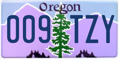 OR license plate 009TZY