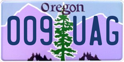 OR license plate 009UAG