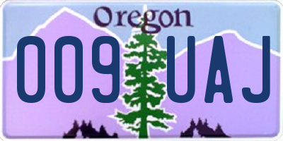 OR license plate 009UAJ