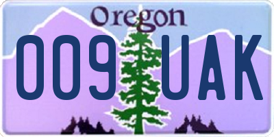 OR license plate 009UAK
