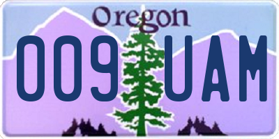 OR license plate 009UAM