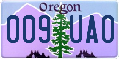 OR license plate 009UAO