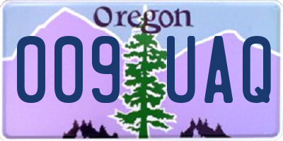 OR license plate 009UAQ
