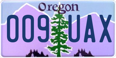 OR license plate 009UAX