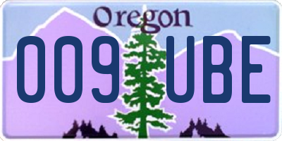 OR license plate 009UBE