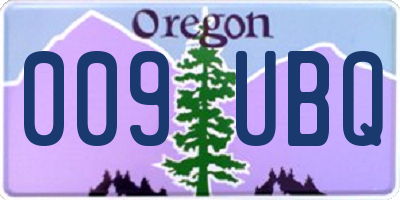 OR license plate 009UBQ