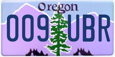 OR license plate 009UBR