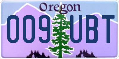 OR license plate 009UBT