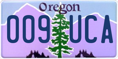 OR license plate 009UCA