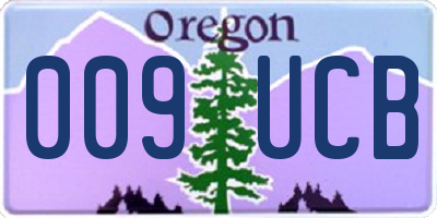 OR license plate 009UCB