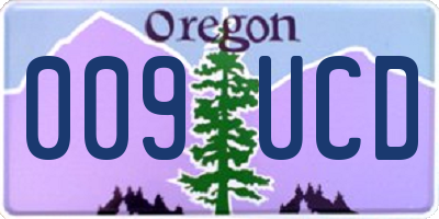 OR license plate 009UCD