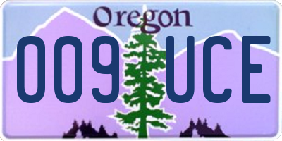 OR license plate 009UCE