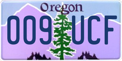 OR license plate 009UCF