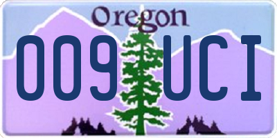 OR license plate 009UCI