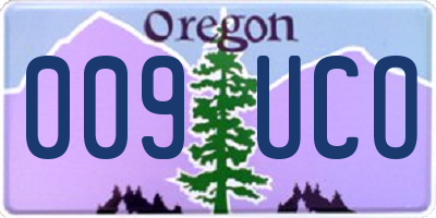 OR license plate 009UCO