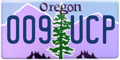 OR license plate 009UCP