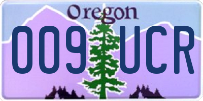 OR license plate 009UCR
