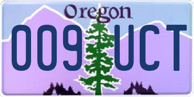 OR license plate 009UCT