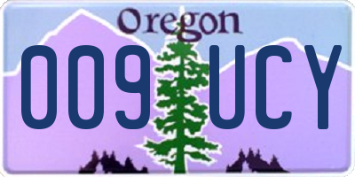 OR license plate 009UCY