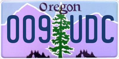 OR license plate 009UDC
