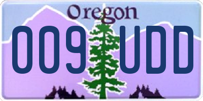 OR license plate 009UDD