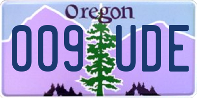OR license plate 009UDE
