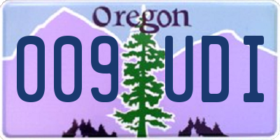 OR license plate 009UDI