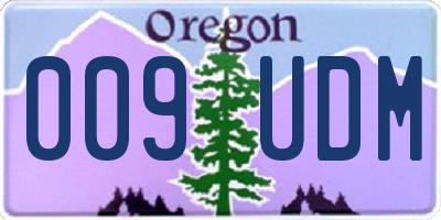 OR license plate 009UDM
