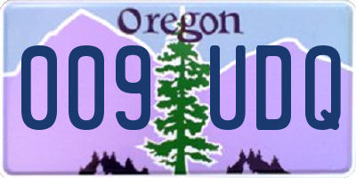 OR license plate 009UDQ