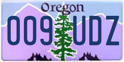 OR license plate 009UDZ