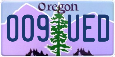 OR license plate 009UED