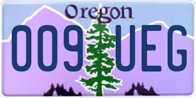 OR license plate 009UEG