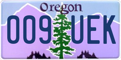 OR license plate 009UEK