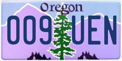 OR license plate 009UEN