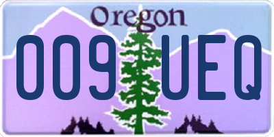 OR license plate 009UEQ