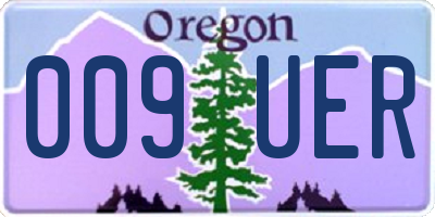 OR license plate 009UER