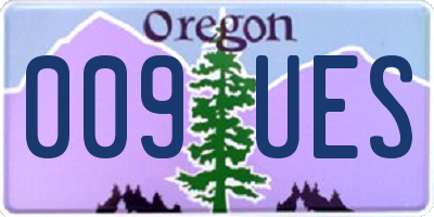 OR license plate 009UES