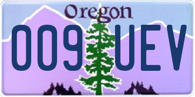 OR license plate 009UEV