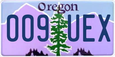 OR license plate 009UEX