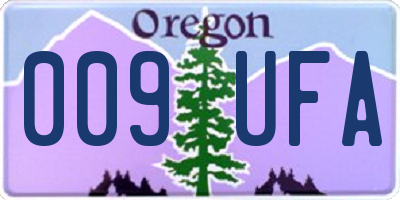 OR license plate 009UFA