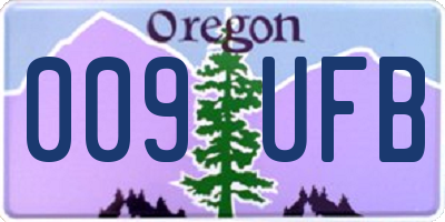 OR license plate 009UFB