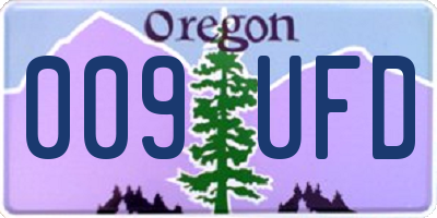 OR license plate 009UFD