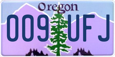 OR license plate 009UFJ