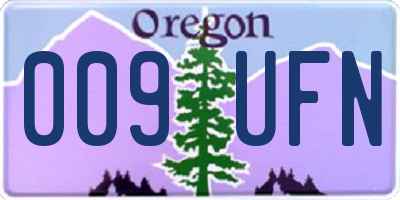 OR license plate 009UFN