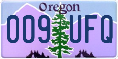 OR license plate 009UFQ