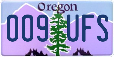 OR license plate 009UFS