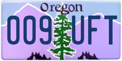 OR license plate 009UFT
