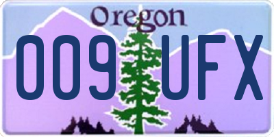 OR license plate 009UFX