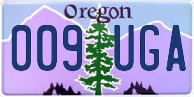 OR license plate 009UGA